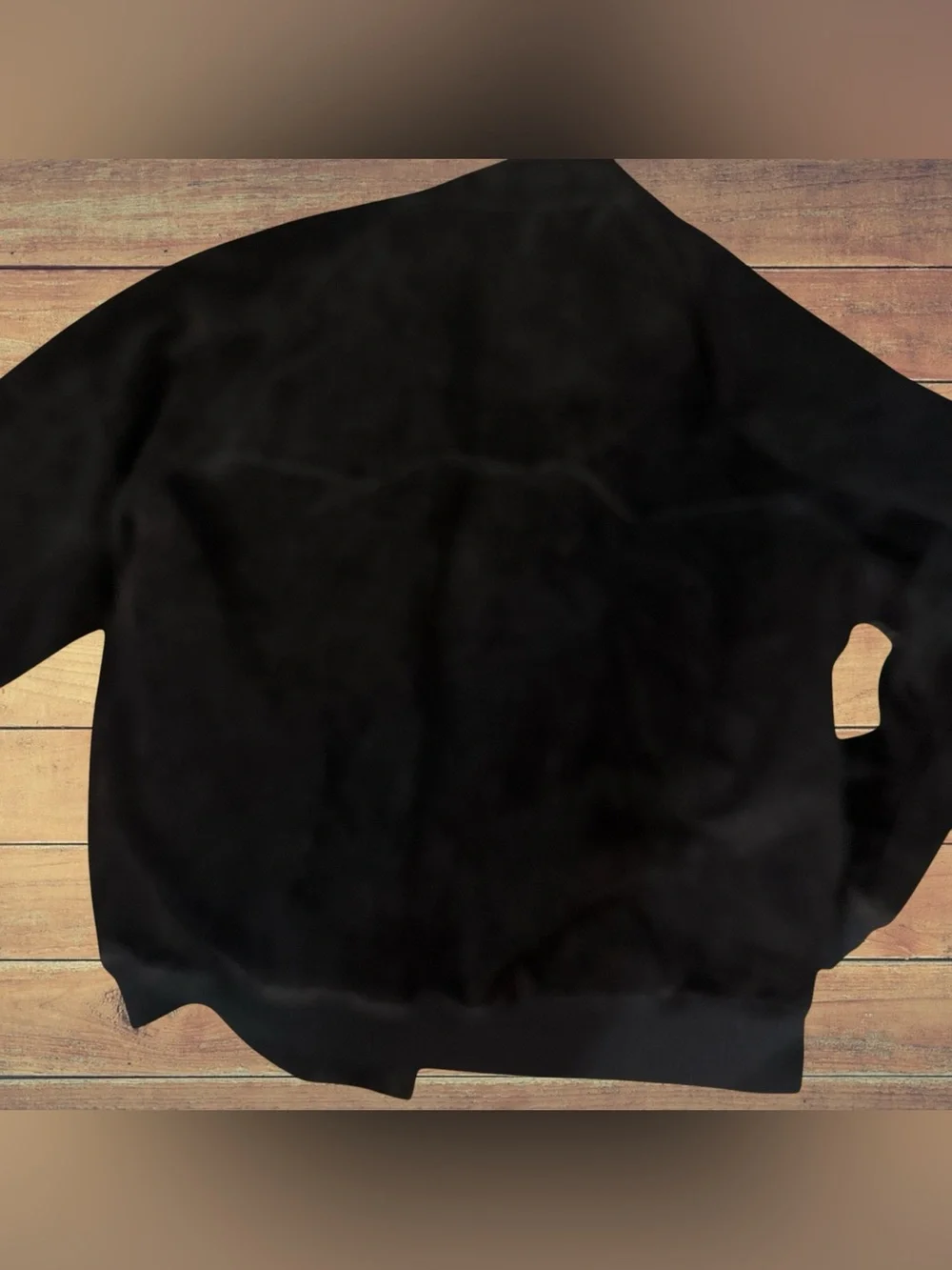Maison Blanche Black Suede Bomber Jacket with Blue Plaid Lining